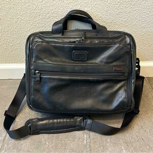 Tumi Briefcase Leather Crossbody